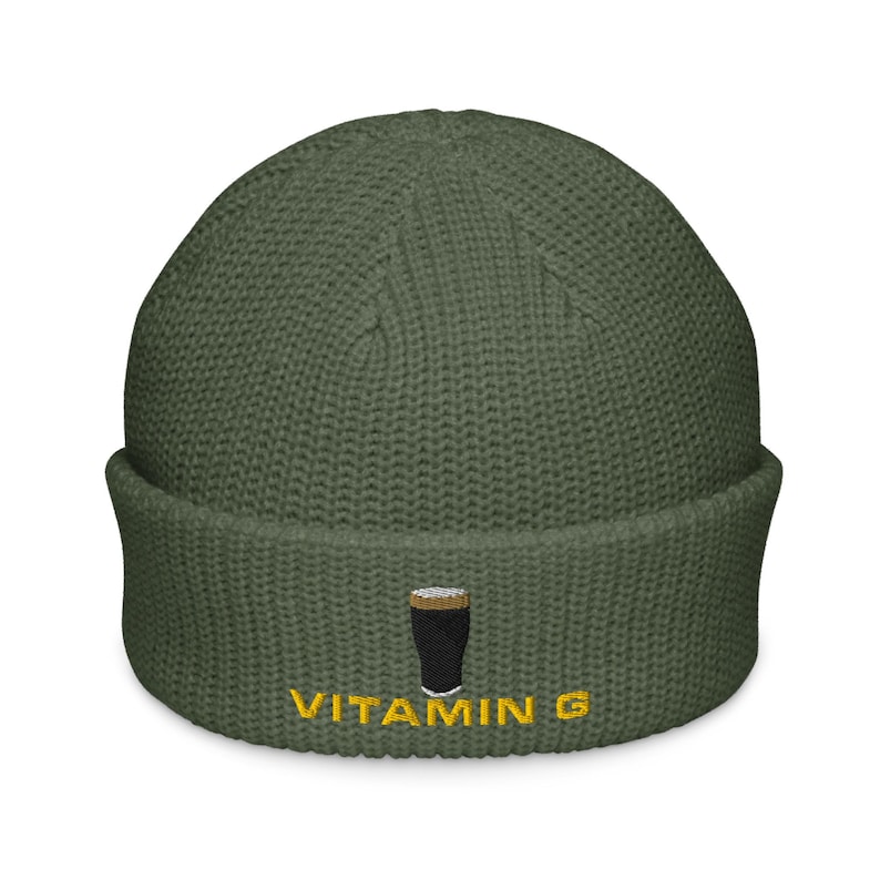 Vitamin G Guinness Pint Hat embroidery Fisherman beanie hat Ireland Guinness toucan funny drunkard dad gift beer pint hat wine lover cap