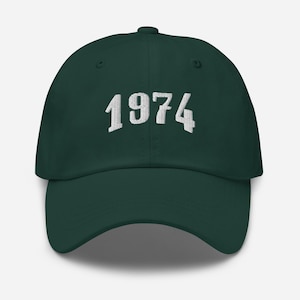 1974 hoed 50e verjaardag sweatshirt 1974 geboortejaar nummer pet geborduurd baseballcap hoed verjaardagscadeau verjaardag kleding cadeau 1974 topcadeau