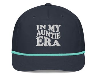 Auntie Gift In my Auntie era Mother's Day Gift embroidery Golf rope cap hat Auntie Coquette Shirt Aunt Shirt Gift for Auntie Birthday Gift
