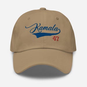 Kamala Harris 47 Kamala borduurwerk Baseballcap Kamala 2024 shirt stem blauw democraat hoed VP Hat USA president hoed cadeau politiek cadeau top