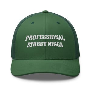 Professionelle Street Nigga Stickerei Trucker Cap Junge Thug Punk Shirt Rot Streetwear Hot Jungen Street Wear Hut Max B Free Young Thug schwarz