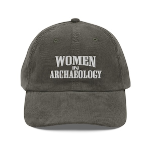 Women In Archaeology embroidery Vintage corduroy Archaeologist Gift Archaeology Student Graduation Gift Archaeologist hat Christmas hat gift