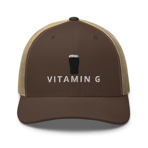 VITAMIN G embroidery Trucker Cap hat Guinness Pint cap beer lover hat Ireland Hat funny drunkard dad gift beer pint hat wine lover