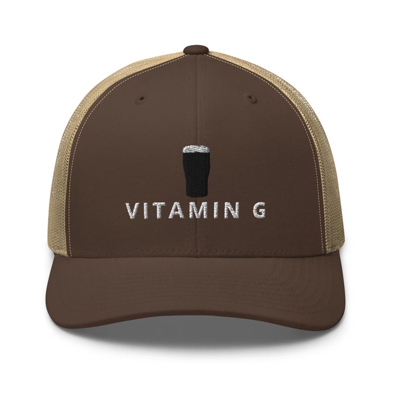 VITAMIN G embroidery Trucker Cap hat Guinness Pint cap beer lover hat Ireland Hat funny drunkard dad gift beer pint hat wine lover