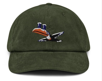 Sombrero de pana bordado con tucán de Guinness, regalo de vino irlandés de Guinness para él, tapa de vaso de pinta de vino, fiesta nocturna, fin de semana, sombrero unisex, regalo para borrachos