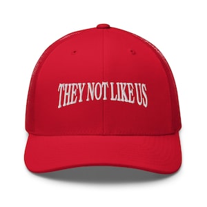 They Not Like Us Hat West Coast Embroidery Trucker Cap hat Hip-Hop cap Statement cap Compton Streetwear Hat Rap Culture Cap Trendy Urban Hat