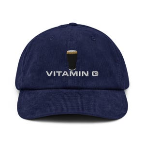 Vitamin G Guinness Pint Hat embroidery corduroy hat Ireland Guinness house gift funny drunkard dad gift beer pint hat wine lover cap gift