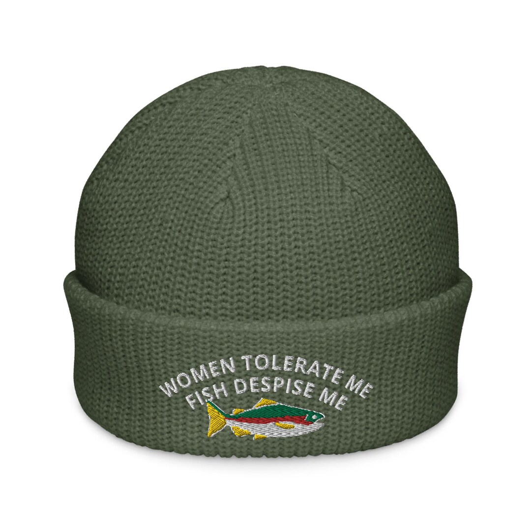 Funny Fishing Hat - 'Fish Despise Me Women Tolerate Me' Dad Cap, Adjustable, Red, Vintage Washed - View #5