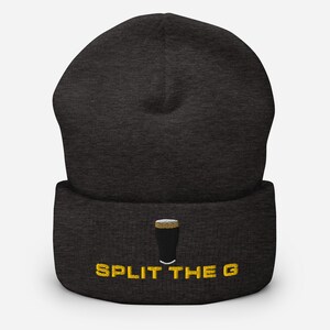 Split the G Guinness Pint Hat embroidery Cuffed Beanie hat Ireland Guinness toucan funny drunkard dad gift beer pint hat wine lover cap gift