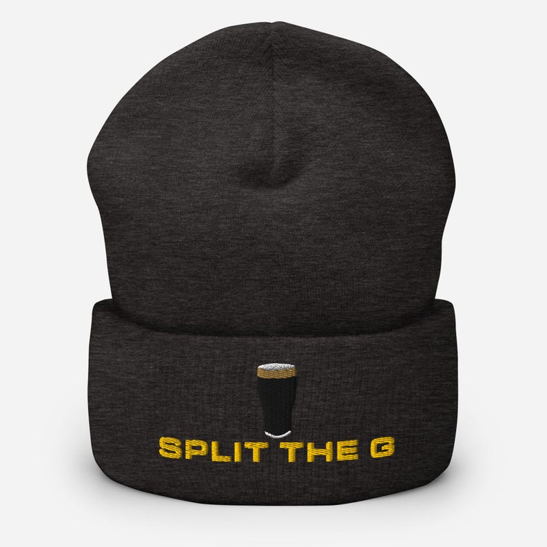 Split the G Guinness Pint Hat embroidery Cuffed Beanie hat Ireland Guinness toucan funny drunkard dad gift beer pint hat wine lover cap gift