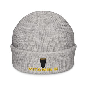 Vitamin G Guinness Pint Hat embroidery Fisherman beanie hat Ireland Guinness toucan funny drunkard dad gift beer pint hat wine lover cap