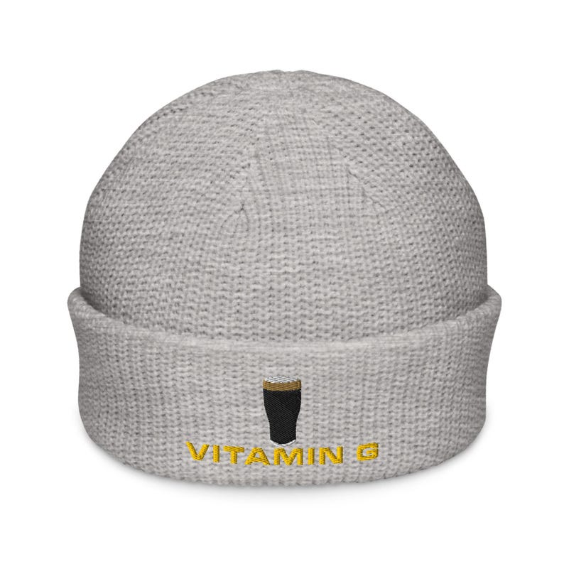 Vitamin G Guinness Pint Hat embroidery Fisherman beanie hat Ireland Guinness toucan funny drunkard dad gift beer pint hat wine lover cap