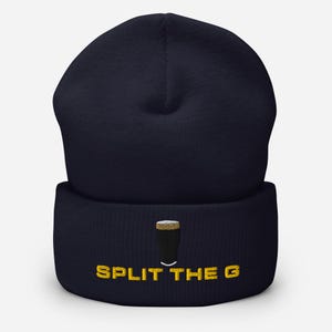 Split the G Guinness Pint Hat embroidery Cuffed Beanie hat Ireland Guinness toucan funny drunkard dad gift beer pint hat wine lover cap gift