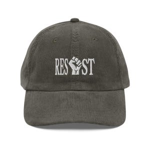 Resist-hoed Protest Activisme Feminist Doe mee met het verzet Neuken Trump Merch borduur vintage corduroy pet Black Lives Matter Antifascism-protest