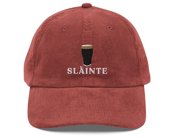 Sláinte Pint Hut Einstellbar Beer Stout Trinker sticken Vintage Cord Cap Irland Guinness Tukan Trinker Geschenk Bier Wein Liebhaber Pint Hat