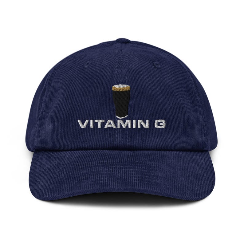 Vitamin G Guinness Pint Hat embroidery corduroy hat Ireland Guinness house gift funny drunkard dad gift beer pint hat wine lover cap