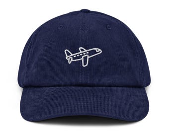 AIRPLANE Hat Embroider corduroy cap Jet Travel Wanderlust Adventure Distracted By Airplanes Funny Pilot cap Airplanes Gift Aviation cap