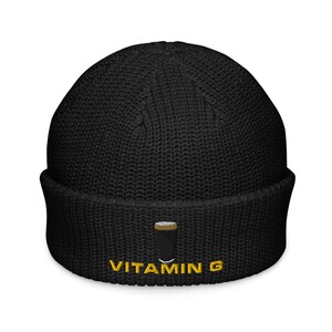 Vitamin G Guinness Pint Hat embroidery Fisherman beanie hat Ireland Guinness toucan funny drunkard dad gift beer pint hat wine lover cap