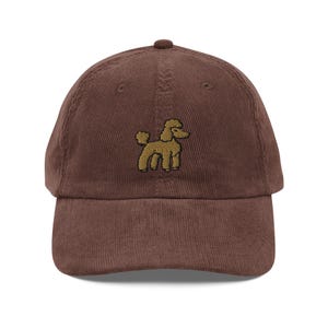 Poodle gifts embroidery Vintage corduroy cap Dog Party gift Charming Poodle Pom Poms poodle owner gift poodle hat Golden poodle lover Doodle