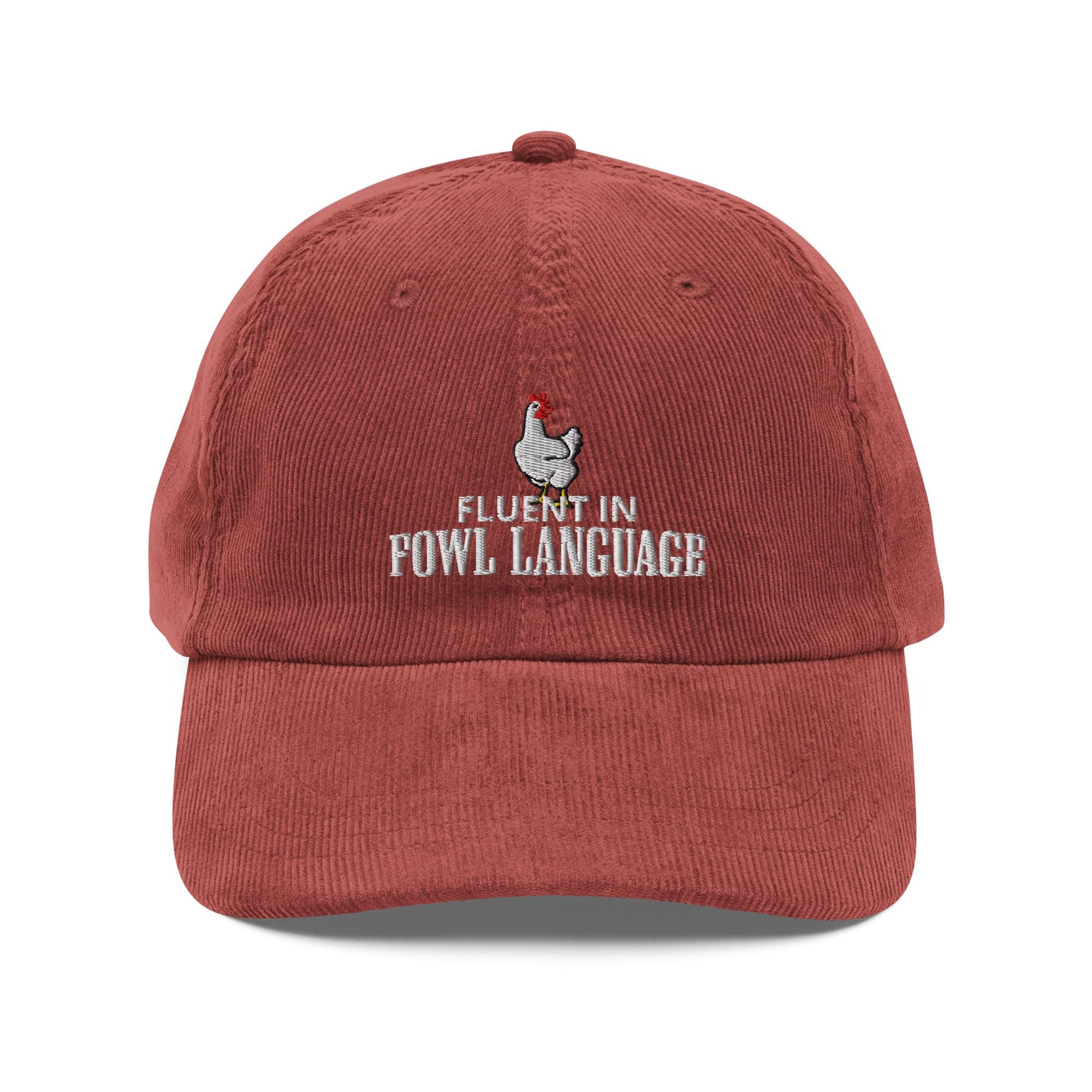 鶏の言語に堪能なチキンキャップ クレイジーチキンレディの刺繍