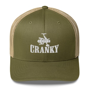 Chagrijnig hoed Chagrijnig T-shirt vliegvissen pet borduren trucker hoed visser cadeau visser hoed vis rond vinden forel visliefhebber cadeau top visser