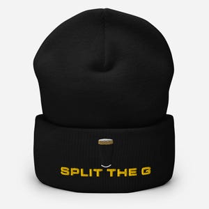 Split the G Guinness Pint Hat embroidery Cuffed Beanie hat Ireland Guinness toucan funny drunkard dad gift beer pint hat wine lover cap gift