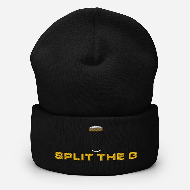 Split the G Guinness Pint Hat embroidery Cuffed Beanie hat Ireland Guinness toucan funny drunkard dad gift beer pint hat wine lover cap gift