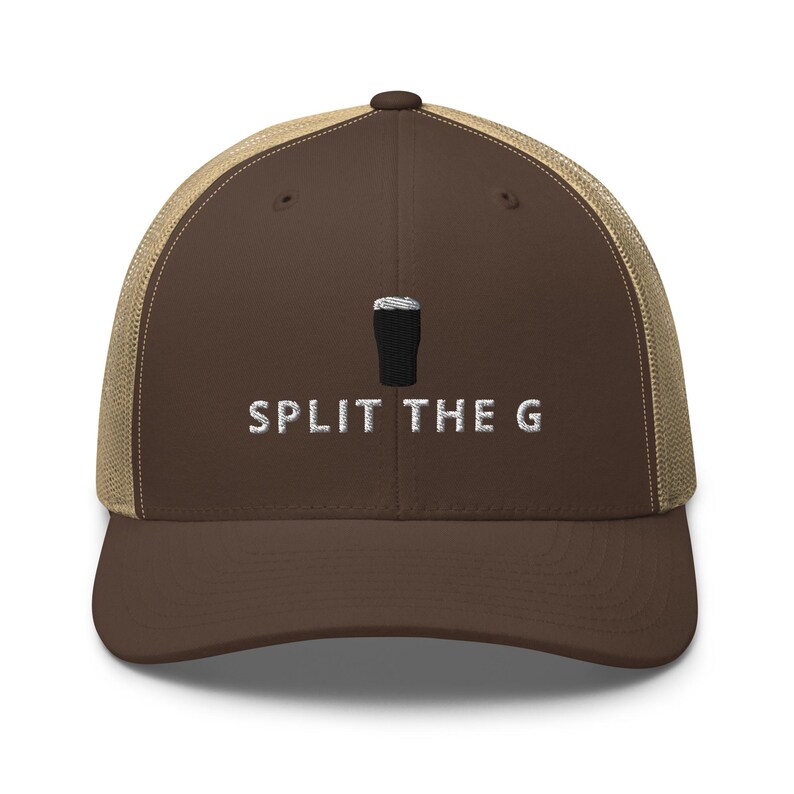SPLIT THE G embroidery Trucker Cap Guinness Pint cap beer lover hat Ireland Hat funny drunkard dad gift beer pint hat wine lover gift him