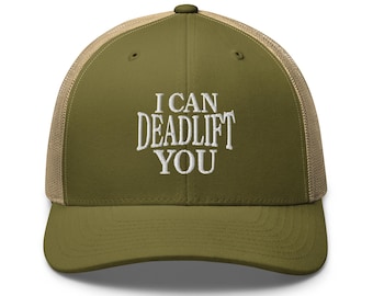 Gym goer gift Deadlift Weightlifting Lifting Weights Workout hat embroidery Trucker Cap hat gift for him Weight Lifting Gift Workout Gift