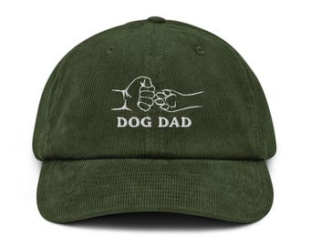 Dog Lover gift Dog Dad Embroidered Corduroy hat Cap Unconditional Love Dog Dad cap Mens dog hat Custom Dog Baseball Cap Dog Mom Hat gift him