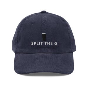 SPLIT THE G embroidery Vintage corduroy cap Guinness Pint cap beer lover hat Ireland Hat funny drunkard dad gift beer pint hat wine lover
