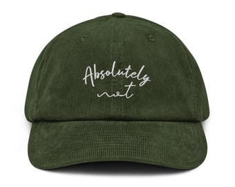 Sombrero de pana absolutamente no bordado, feminista, antipatriarcado, regalo, poder femenino, igualdad, derechos de las mujeres, gorra con derechos humanos.
