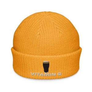Vitamin G Guinness Pint Hat embroidery Fisherman beanie hat Ireland Guinness toucan funny drunkard dad gift beer pint hat wine lover cap