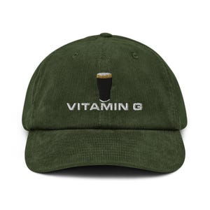 Vitamin G Guinness Pint Hat embroidery corduroy hat Ireland Guinness house gift funny drunkard dad gift beer pint hat wine lover cap