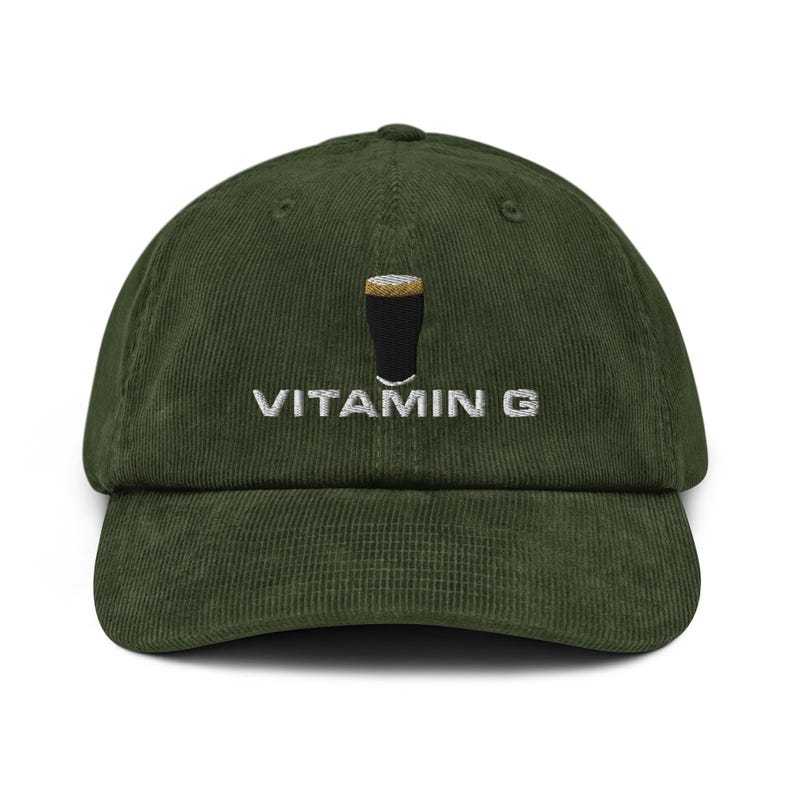 Vitamin G Guinness Pint Hat embroidery corduroy hat Ireland Guinness house gift funny drunkard dad gift beer pint hat wine lover cap