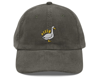 Gorra de ganso Gorra de ganso Gorra de pana vintage ajustable bordada para amantes de los animales de la Universidad Silly Goose Gorra humorística Gorra de camping