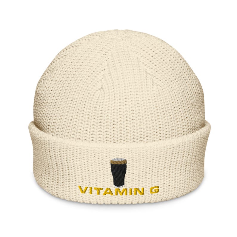 Vitamin G Guinness Pint Hat embroidery Fisherman beanie hat Ireland Guinness toucan funny drunkard dad gift beer pint hat wine lover cap