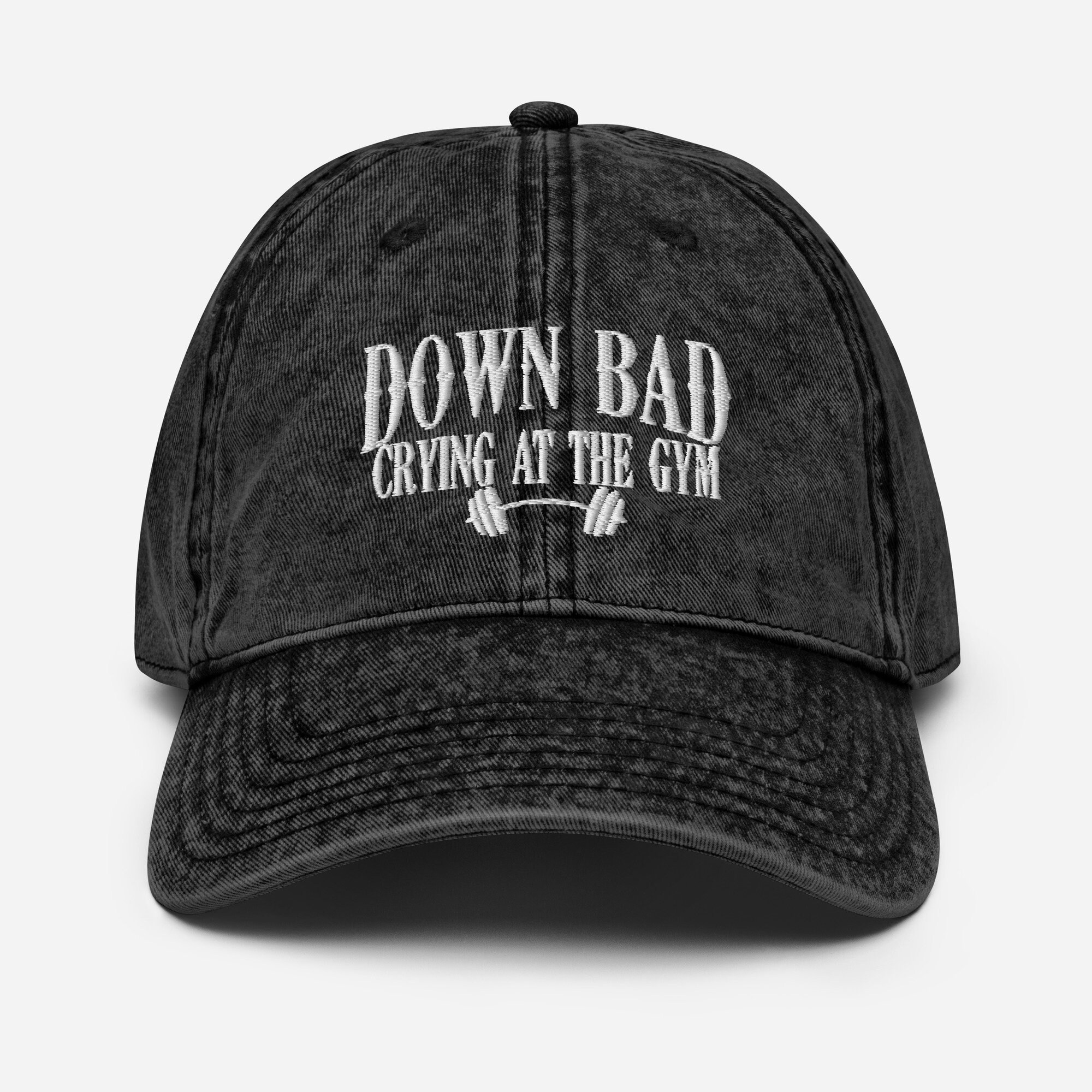 Down Bad Crying at the Gym Embroidered Vintage Cotton Twill Cap Pullover TTPD Gift Funny Gym rat Weightlifting Tortured Poet Gift for Her