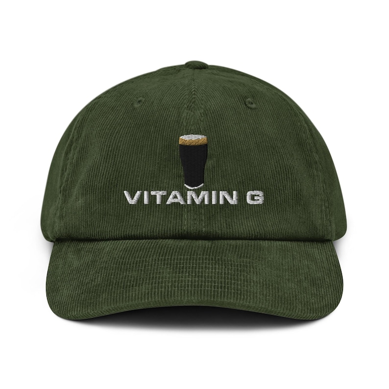 Vitamin G Guinness Pint Hat embroidery corduroy hat Ireland Guinness house gift funny drunkard dad gift beer pint hat wine lover cap gift