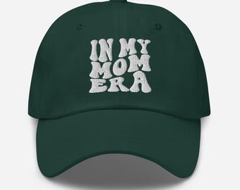 In my Mom Era Shirt  Retro Mom Outfit New Mom Pregnancy Clothing embroidery baseball Cap hat Women Funny Concert Mom Birthday gift Christmas
