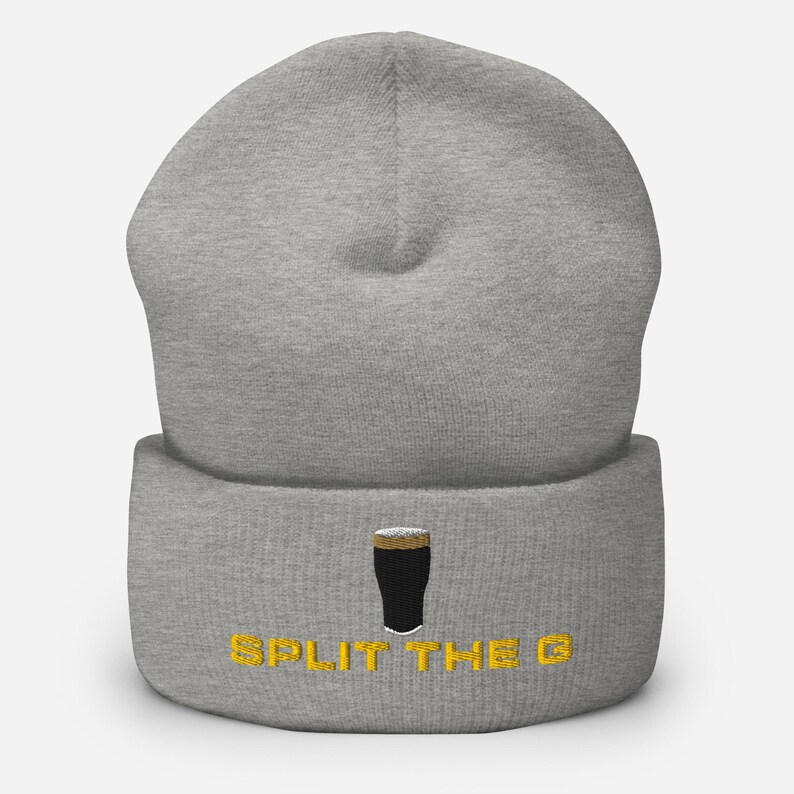 Split the G Guinness Pint Hat embroidery Cuffed Beanie hat Ireland Guinness toucan funny drunkard dad gift beer pint hat wine lover cap gift