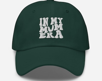 In my Mom Era Shirt Retro Mum Outfit New Mum Pregnancy Clothing embroidery baseball Cap hat Women Funny Concert Mum Birthday gift Christmas