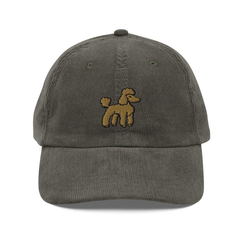 Poodle gifts embroidery Vintage corduroy cap Dog Party gift Charming Poodle Pom Poms poodle owner gift poodle hat Golden poodle lover Doodle