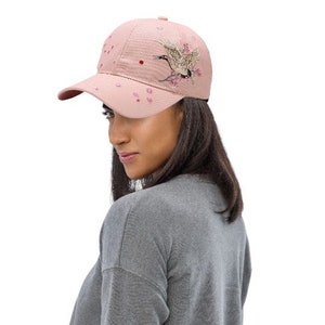 embroidery Floral hat Hummingbird flower cap floral headband flower girl dress flower hat floral dress for her embroidery flowers Summer Hat