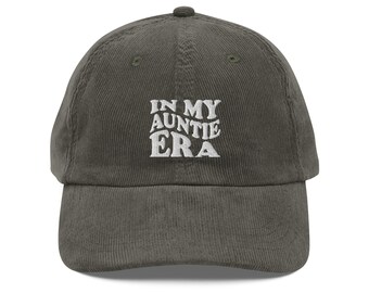 Auntie Gift In my Auntie era Mother's Day Gift embroider Vintage corduroy cap Auntie Coquette Shirt Aunt Shirt Gift for Auntie Birthday Gift