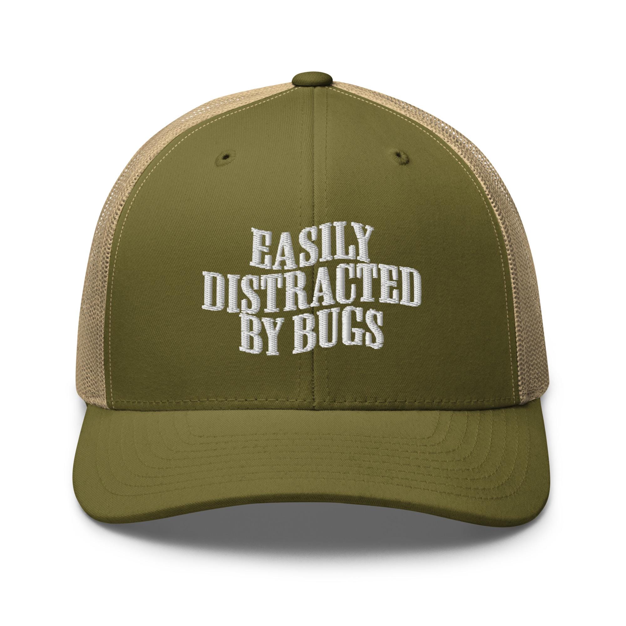 Easily Distracted by Bugs Hat Entomology Shirt Embroidery Trucker