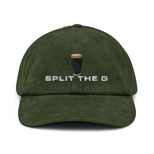 Split the G Guinness Pint Hat embroidery Vintage corduroy hat Irish Guinness wine night party hat drunkard gift beer pint wine lover hat