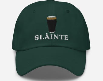 Sláinte Pint Hut einstellbar Bier Stout Trinker Stickerei Baseballmütze Hut Irland Guinness Tukan Trinker Geschenk Bier Wein Liebhaber Pint Hut