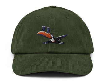 Guinness Toucan Embroidered Corduroy hat Irish Guninness wine gift for him wine pint glass cap night party weekend unisex hat drunkard gift