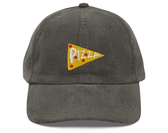 Pizzapunt ontwerp borduurwerk vintage corduroy pet chef-kok cadeau beste verjaardagscadeaus voor hem voor haar kleding cadeaus grappige voedselliefhebber keukenpet